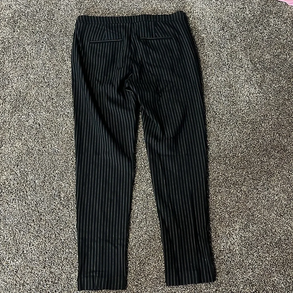 Liverpool black pinstripe stretch waist trousers pants size 4 size 27